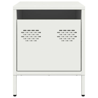 Nachttische 2 Stk. Weiß 35x39x43,5 cm Stahl