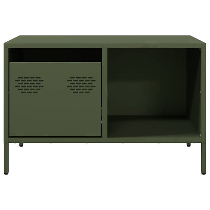 Couchtisch Olivgrün 68,5x50x43,5 cm Kaltgewalzter Stahl