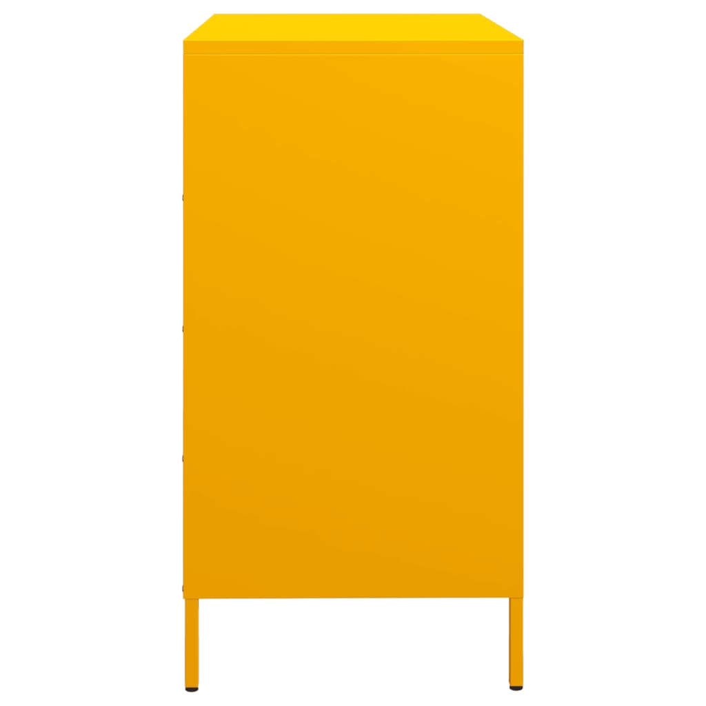 Sideboard Senfgelb 68x39x73,5 cm Kaltgewalzter Stahl