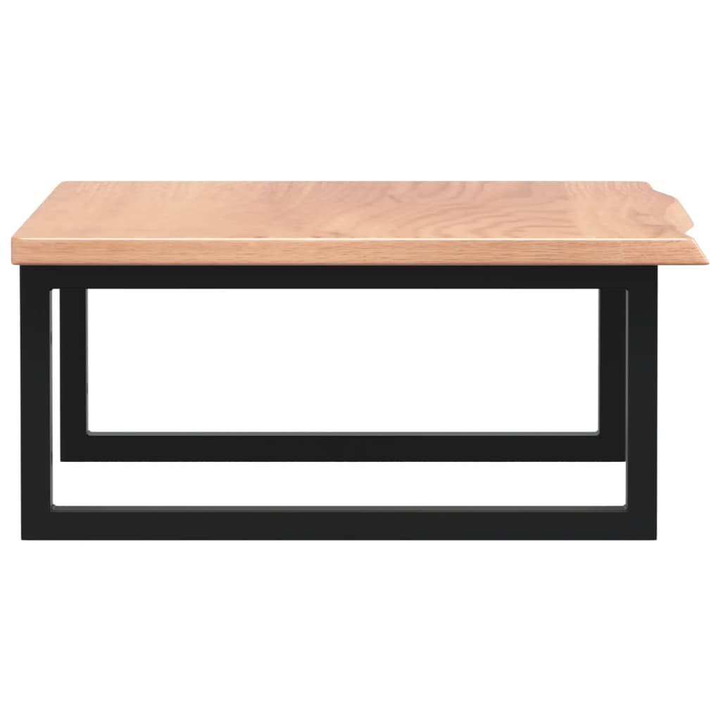 Waschtischplatte mit Halterung Stahl und Massivholz Eiche