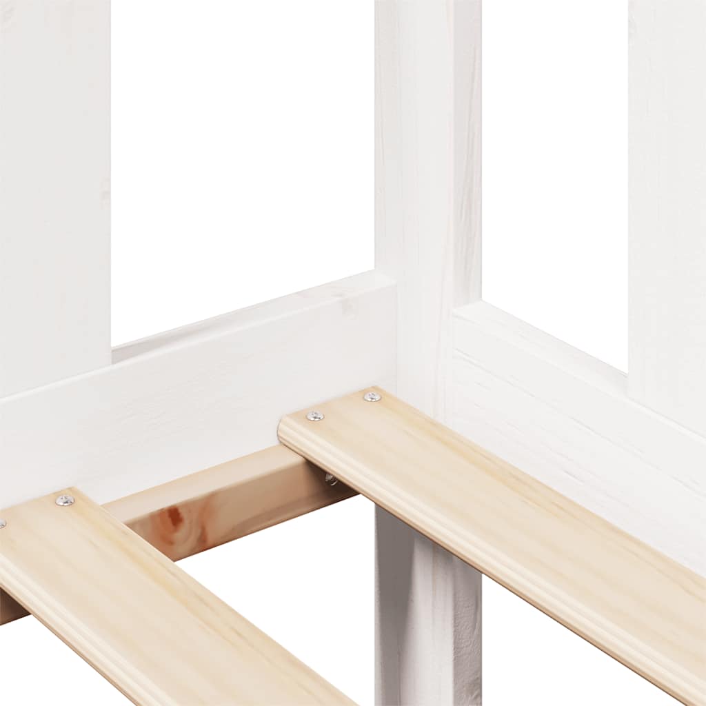 Tagesbett mit Schubladen Weiß 80x200 cm Kiefernholz