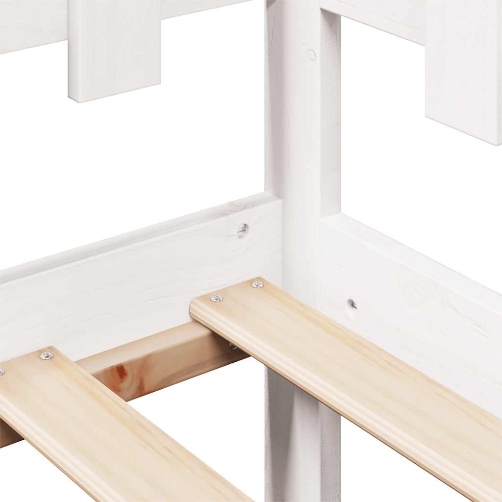 Tagesbett mit Schubladen Weiß 90x200 cm Kiefernholz