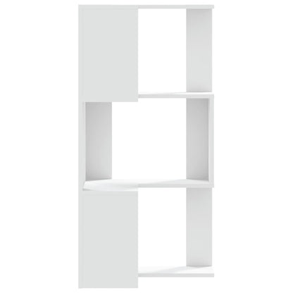 Eck-Bücherregal 3 Böden Weiß 50x50x102 cm Holzwerkstoff