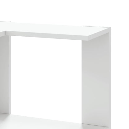 Eck-Bücherregal 3 Böden Weiß 50x50x102 cm Holzwerkstoff