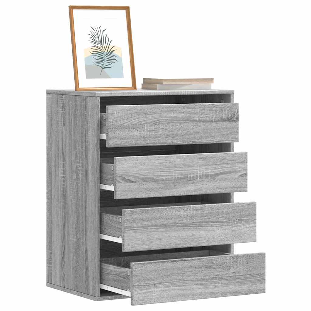 Kommode Grau Sonoma 60x41x76 cm Holzwerkstoff