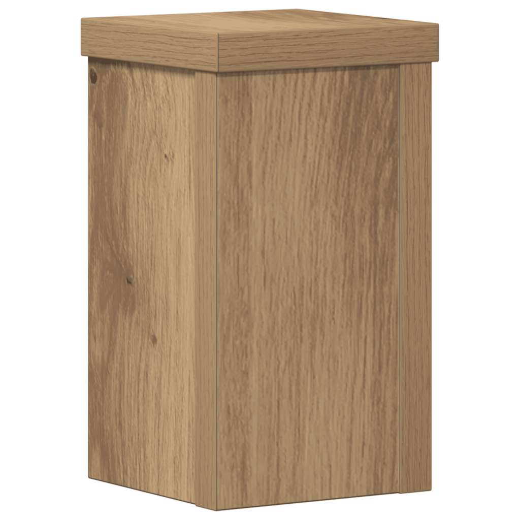 Pflanzenständer 2 Stk. Artisan-Eiche 10x10x18 cm Holzwerkstoff