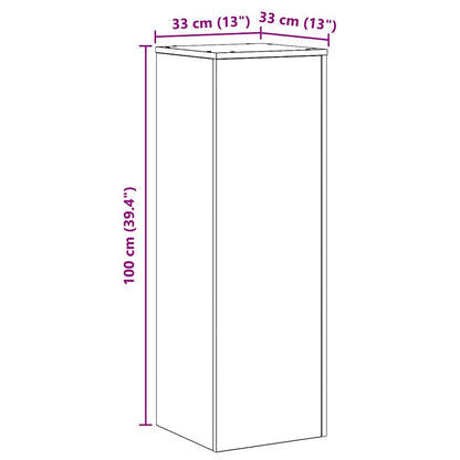 Pflanzenständer Sonoma-Eiche 33x33x100 cm Holzwerkstoff