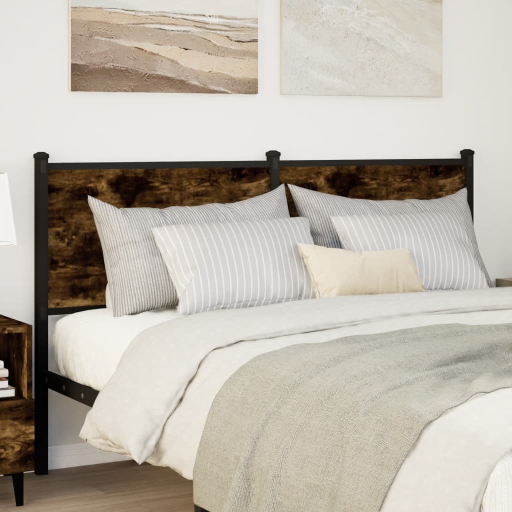 Ersatz-Kopfteil Räuchereiche 140 cm Holzwerkstoff und Stahl