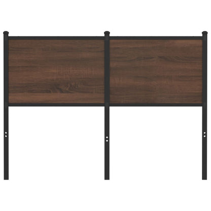 Ersatz-Kopfteil Braun Eichen-Optik 120 cm Holzwerkstoff und Stahl