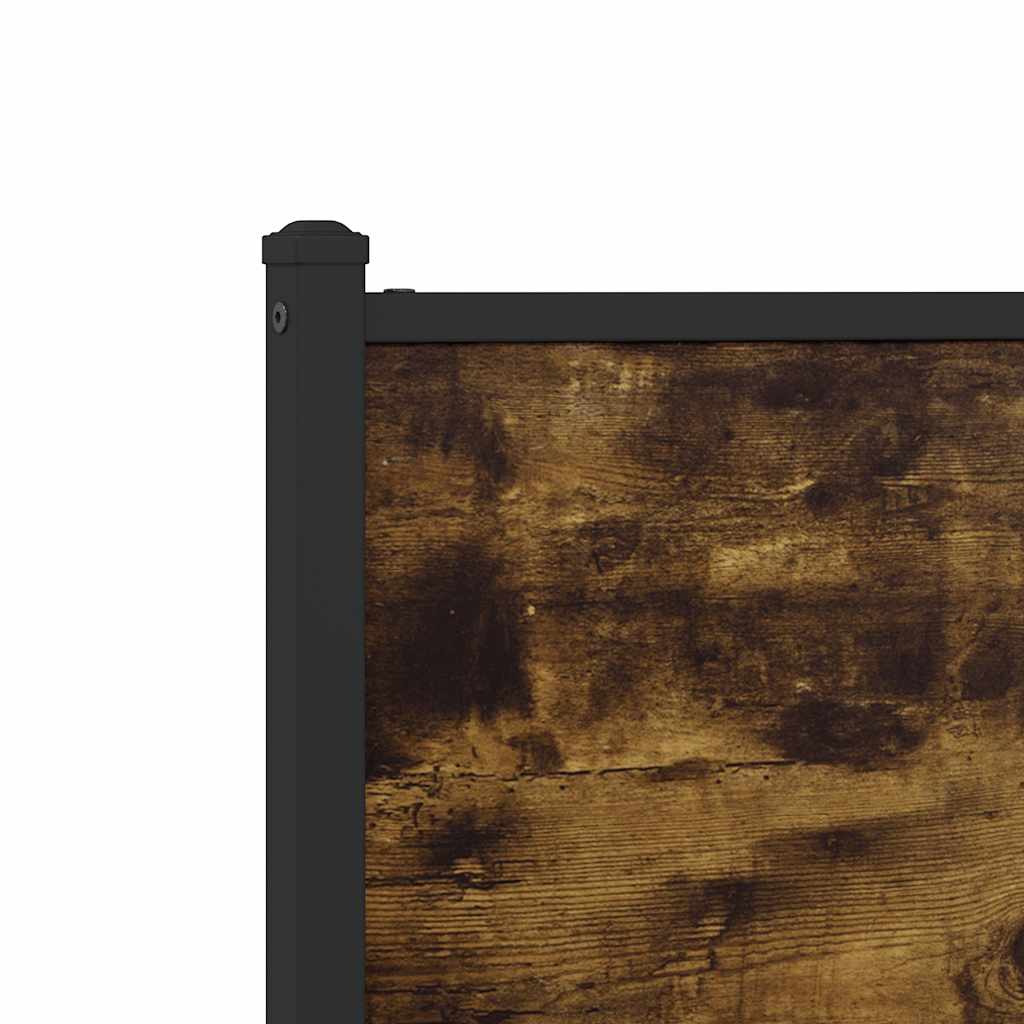 Metallbett ohne Matratze Räuchereiche 75x190 cm