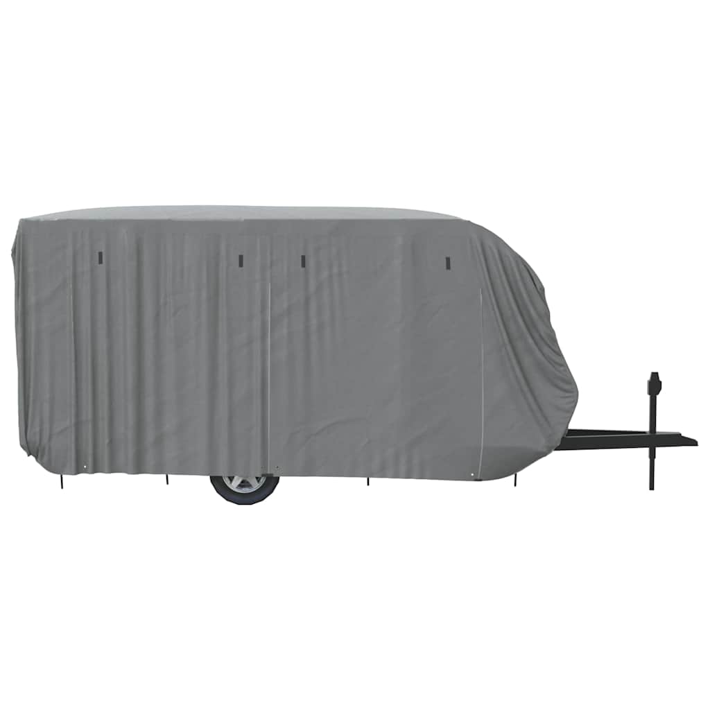 Schutzhülle für Wohnwagen Grau 610x250x220 cm Vliesstoff