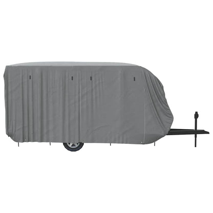Schutzhülle für Wohnwagen Grau 610x250x220 cm Vliesstoff