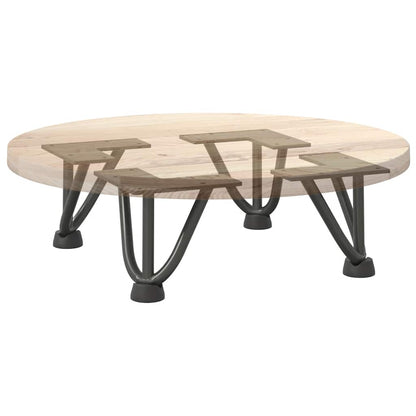 Haarnadelbeine für Couchtisch 4 Stk. Anthrazit 10 cm Massivstahl