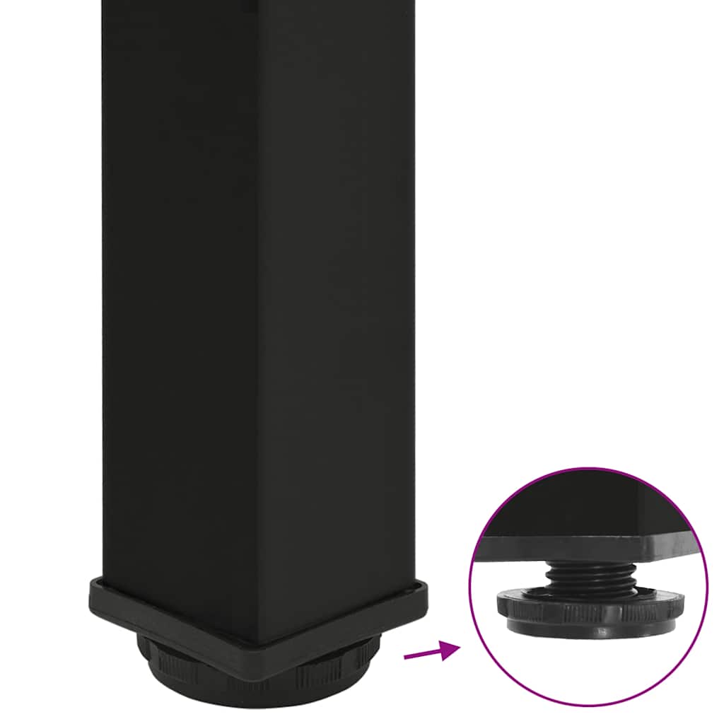 Konsolentischbeine 4 Stk. Schwarz 72-74 cm Stahl