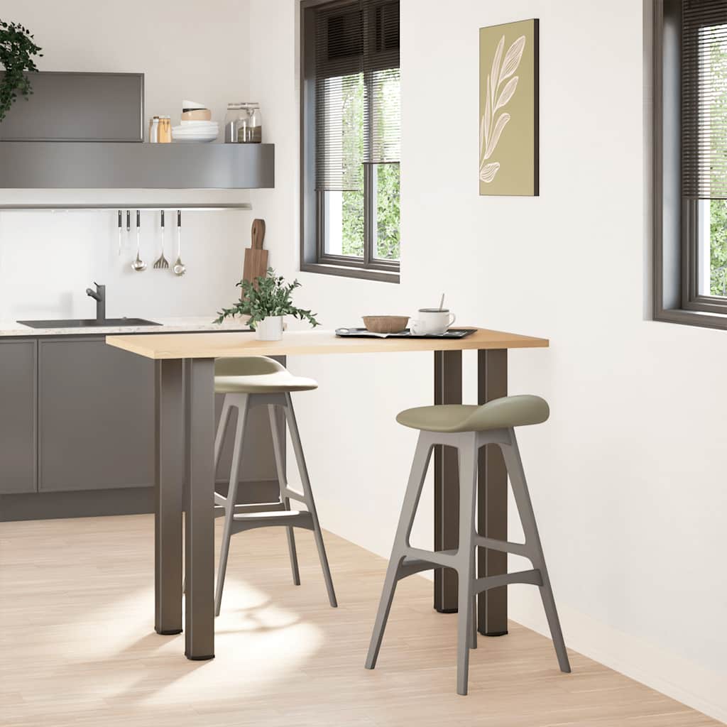 Bartischbeine 4 Stk. Naturstahl 90-92 cm Stahl