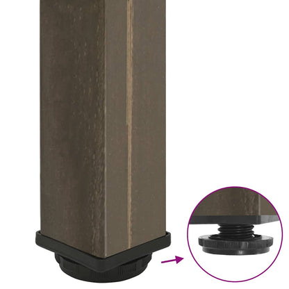 Bartischbeine 4 Stk. Naturstahl 90-92 cm Stahl