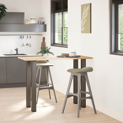 Bartischbeine 4 Stk. Naturstahl 100-102 cm Stahl