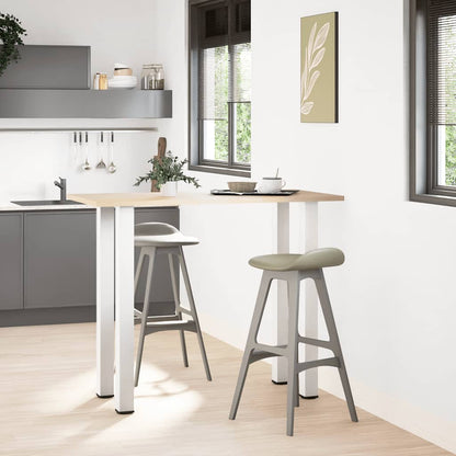 Bartischbeine 4 Stk. Weiß 110-112 cm Stahl