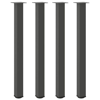 Bartischbeine 4 Stk. Anthrazit 110-112 cm Stahl