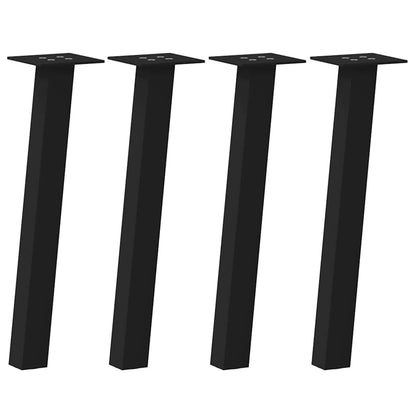Couchtischbeine 4 Stk. Schwarz 42 cm Stahl