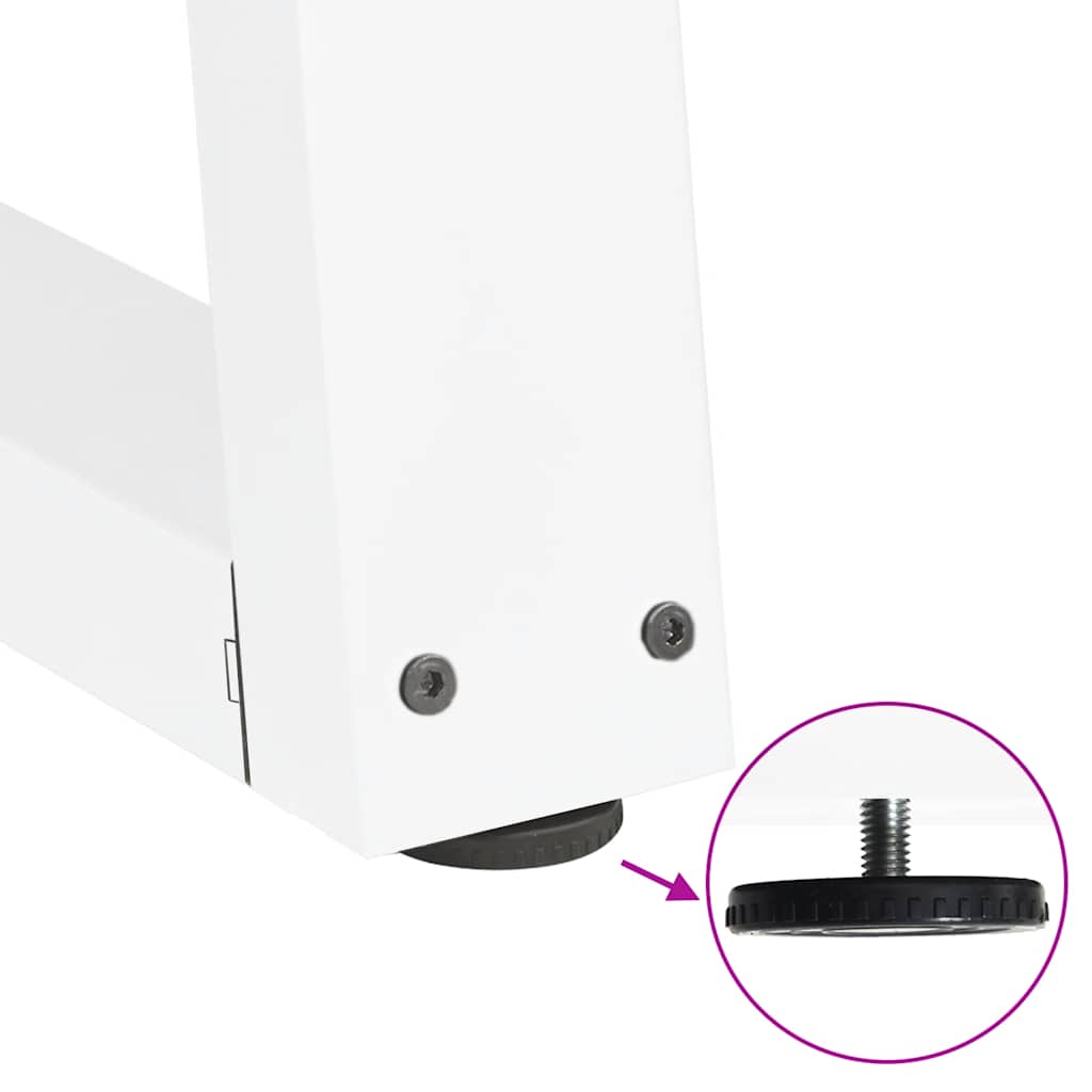 Couchtischbeine V-Form 2 Stück Weiß 30x(30-31,3) cm Stahl