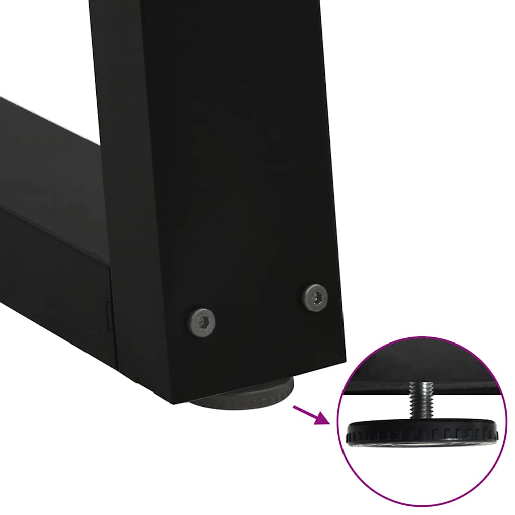 Couchtischbeine V-Form 2 Stück Schwarz 50x(30-31,3) cm Stahl