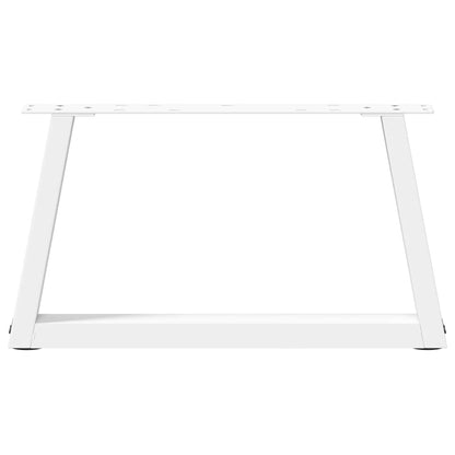 Couchtischbeine V-Form 2 Stück Weiß 60x(30-31,3) cm Stahl