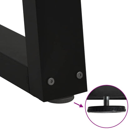 Couchtischbeine V-Form 2 Stück Schwarz 50x(42-43,3) cm Stahl