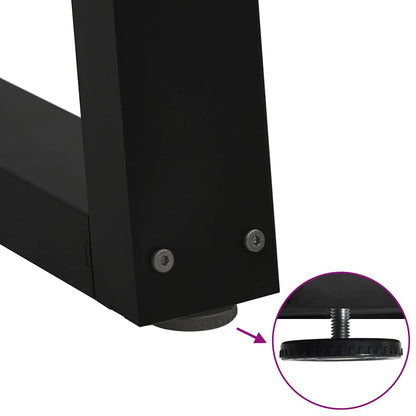 Couchtischbeine V-Form 2 Stück Schwarz 60x(42-43,3) cm Stahl