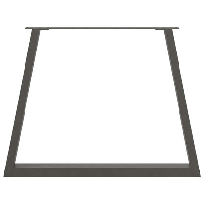 Esstisch Beine V-Form 2 Stück Anthrazit 100x(72-73,3) cm Stahl