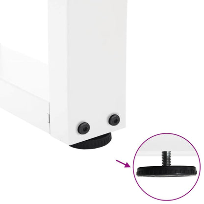 Couchtischbeine V-Form 2 Stück Weiß 30x(30-31,3) cm Stahl