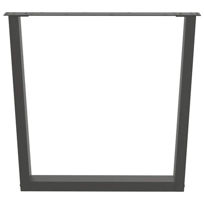Esstisch Beine V-Form 2 Stück Anthrazit 80x(72-73,3) cm Stahl