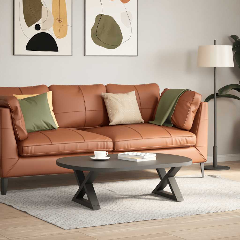 Couchtischbeine 2 Stk. Anthrazit 50x(30-31,3) cm Stahl