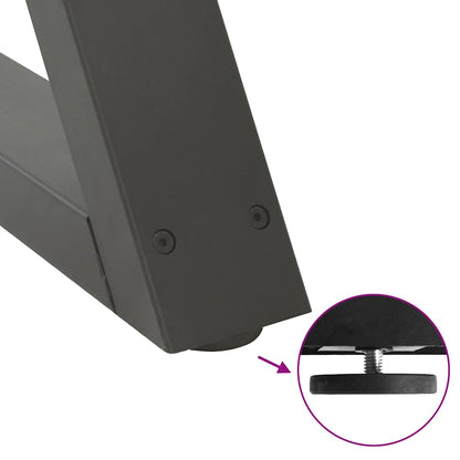 Couchtischbeine 2 Stk. Anthrazit 50x(30-31,3) cm Stahl