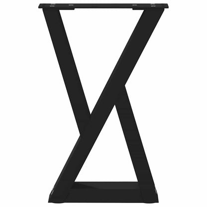 Couchtischbeine 2 Stk. Schwarz 38x(42-43,3) cm Stahl