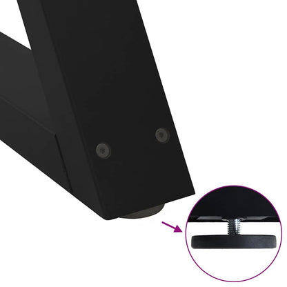 Couchtischbeine 2 Stk. Schwarz 38x(42-43,3) cm Stahl