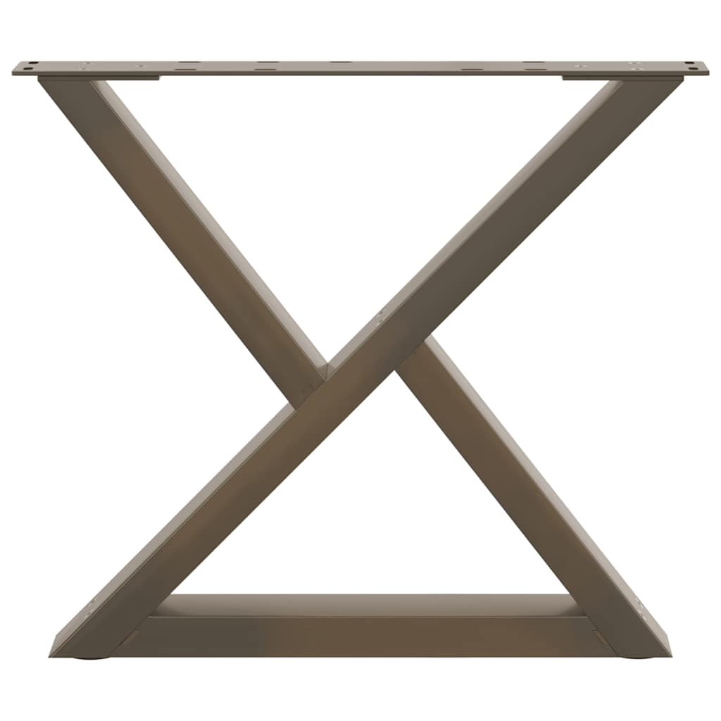 Couchtischbeine 2 Stk. Naturstahl 60x(42-43,3) cm Stahl