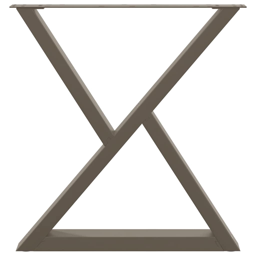 Esstischbeine 2 Stück Naturstahl 80x(72-73,3) cm Stahl