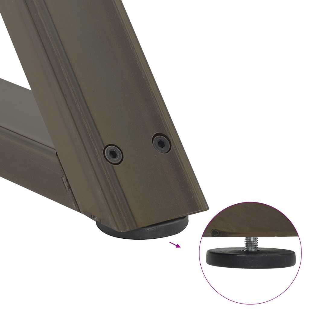 Esstischbeine 2 Stück Naturstahl 80x(72-73,3) cm Stahl