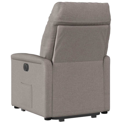 Relaxsessel mit Aufstehhilfe Elektrisch Taupe Stoff