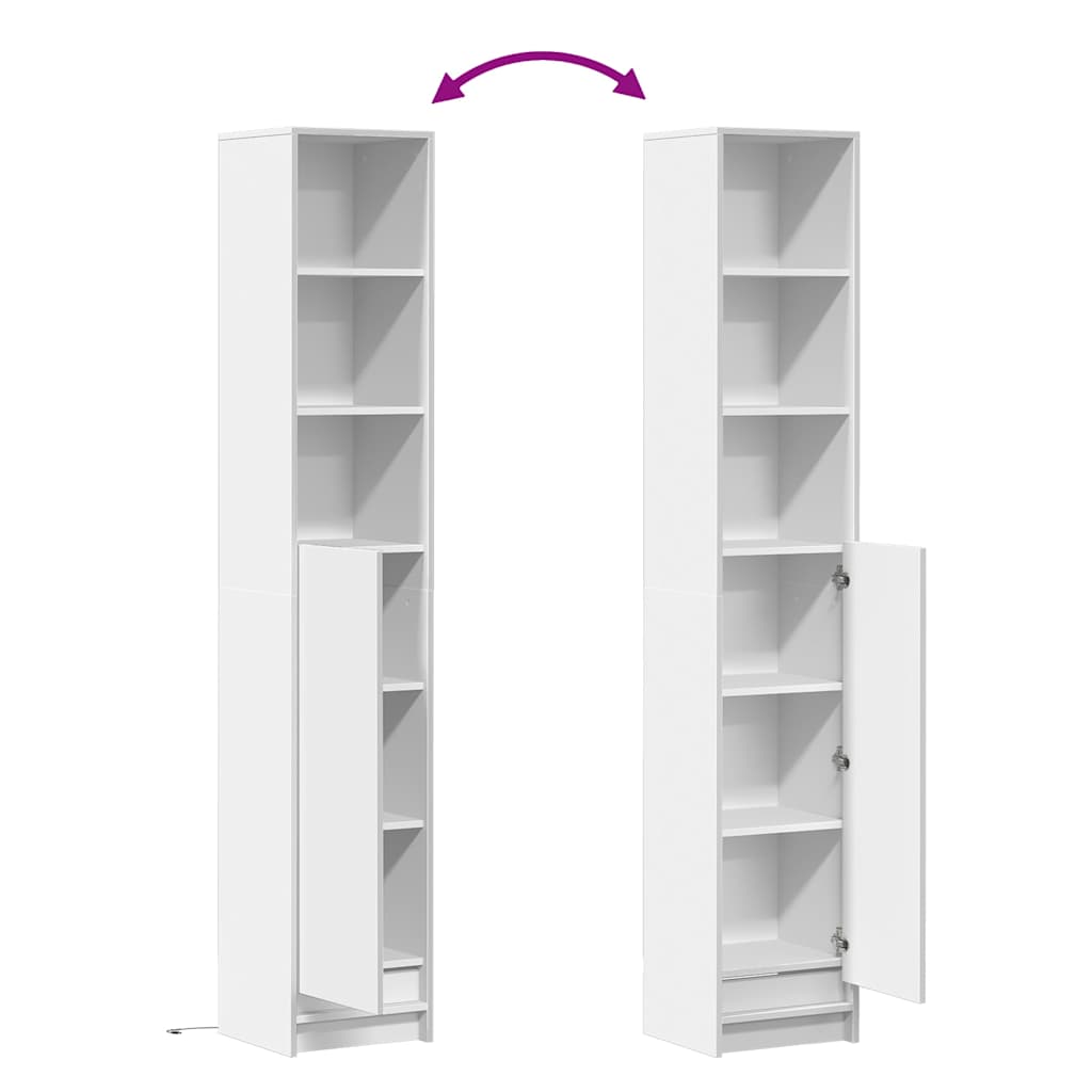 LED-Sideboard Weiß 36x32,5x200 cm Holzwerkstoff