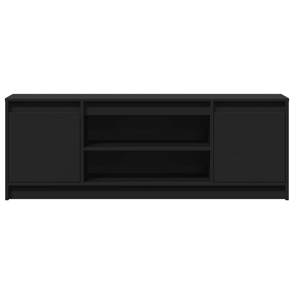 TV-Schrank mit LED-Beleuchtung Schwarz 139,5x34x50 cm