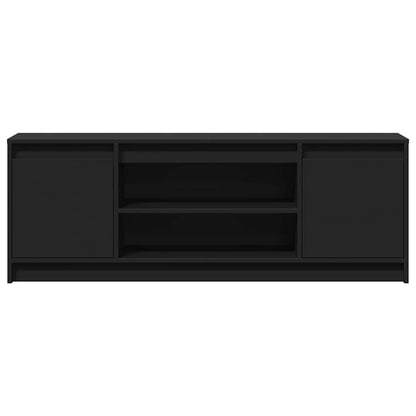 TV-Schrank mit LED-Beleuchtung Schwarz 139,5x34x50 cm