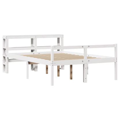 Seniorenbett mit Kopfteil ohne Matratze Weiß 120x190 cm