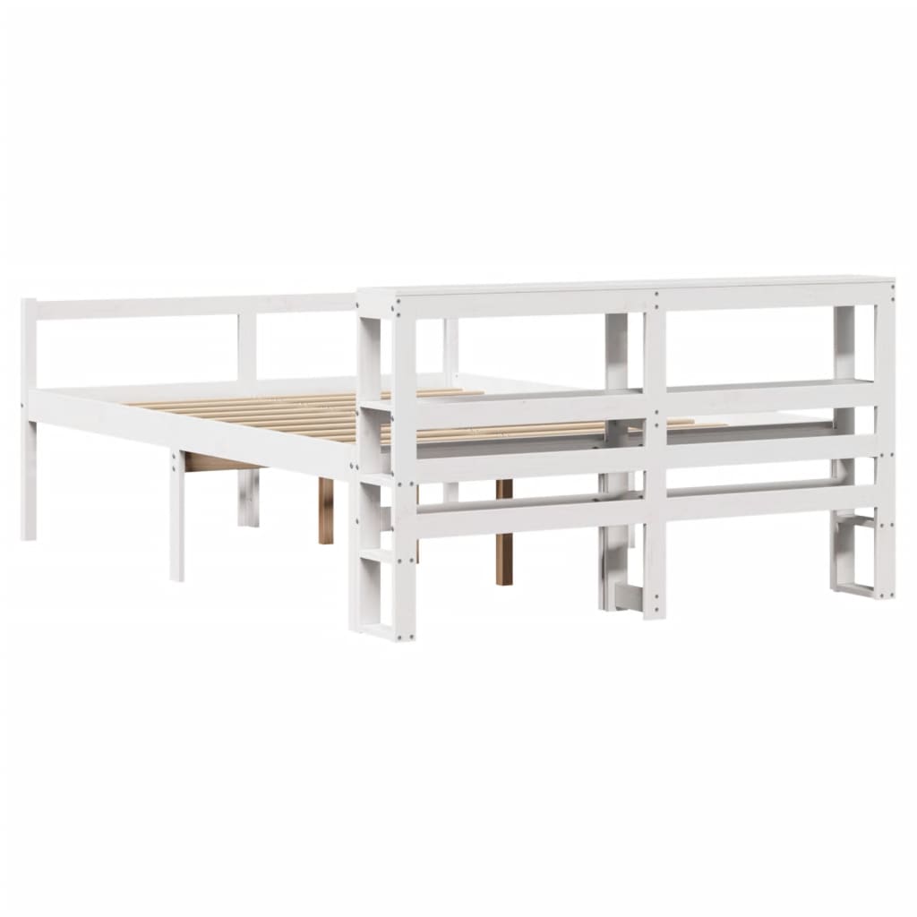 Seniorenbett mit Kopfteil ohne Matratze Weiß 120x200 cm