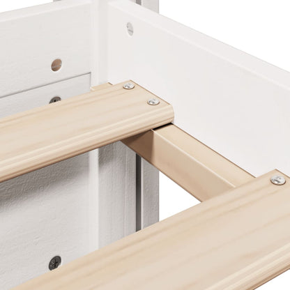 Bettgestell mit Kopfteil ohne Matratze Weiß 90x190 cm