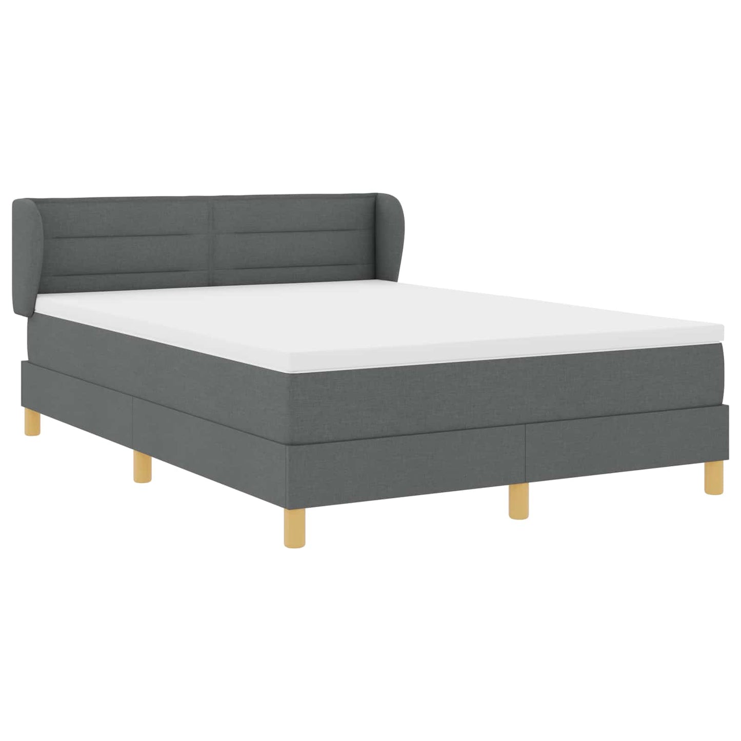 Boxspringbett mit Matratze Dunkelgrau 160 x 200 cm Stoff