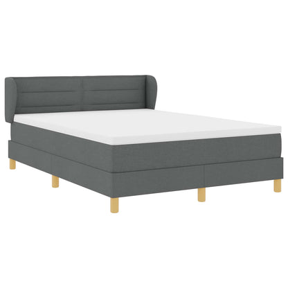 Boxspringbett mit Matratze Dunkelgrau 160 x 200 cm Stoff