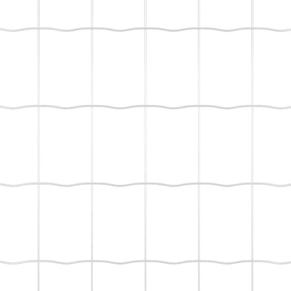 Zaun mit Pfosten Silber 0,8 x 25 m Stahl