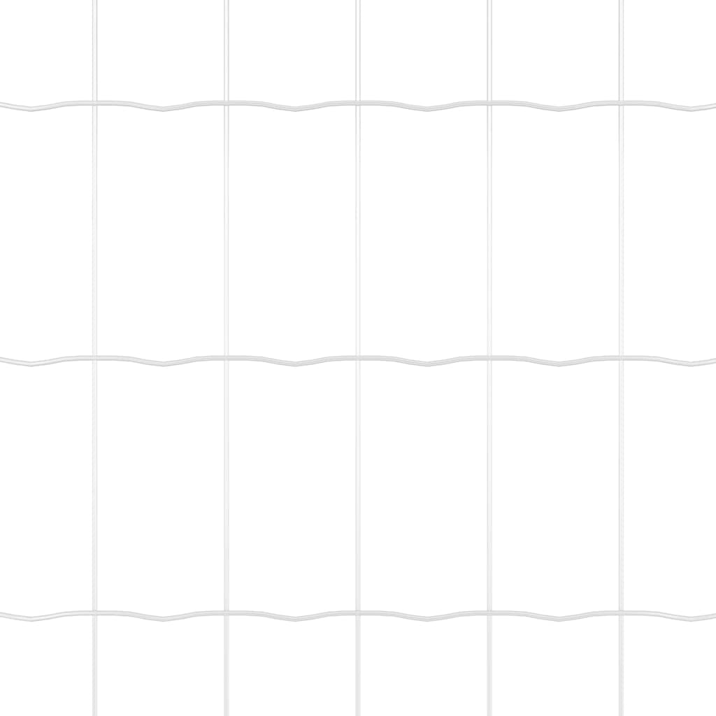 Zaun mit Pfosten Silber 1,2 x 10 m Stahl